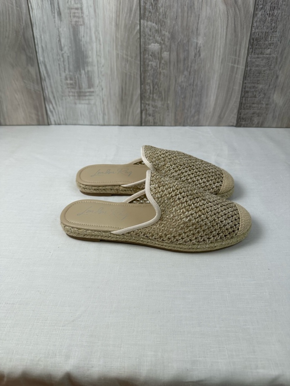 Braided Slip-On Mules in Beige - Picture 6 of 7